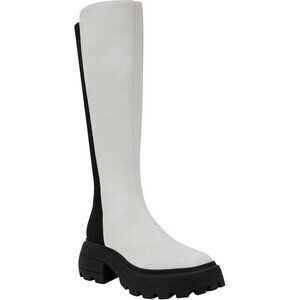 Katy Perry The Geli Combat Stretch Boot White-Black Siz 6